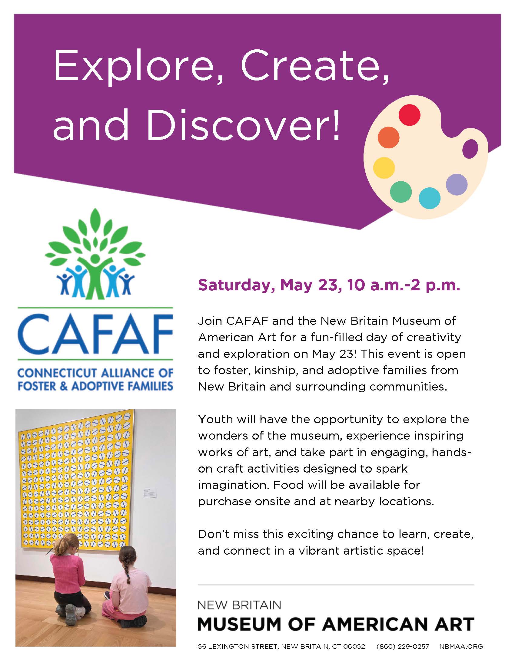 Explore, Create and Discover: NBMAA & CAFAF May 23rd